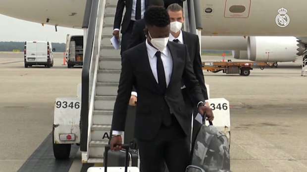 Real Madrid squad train at San Siro